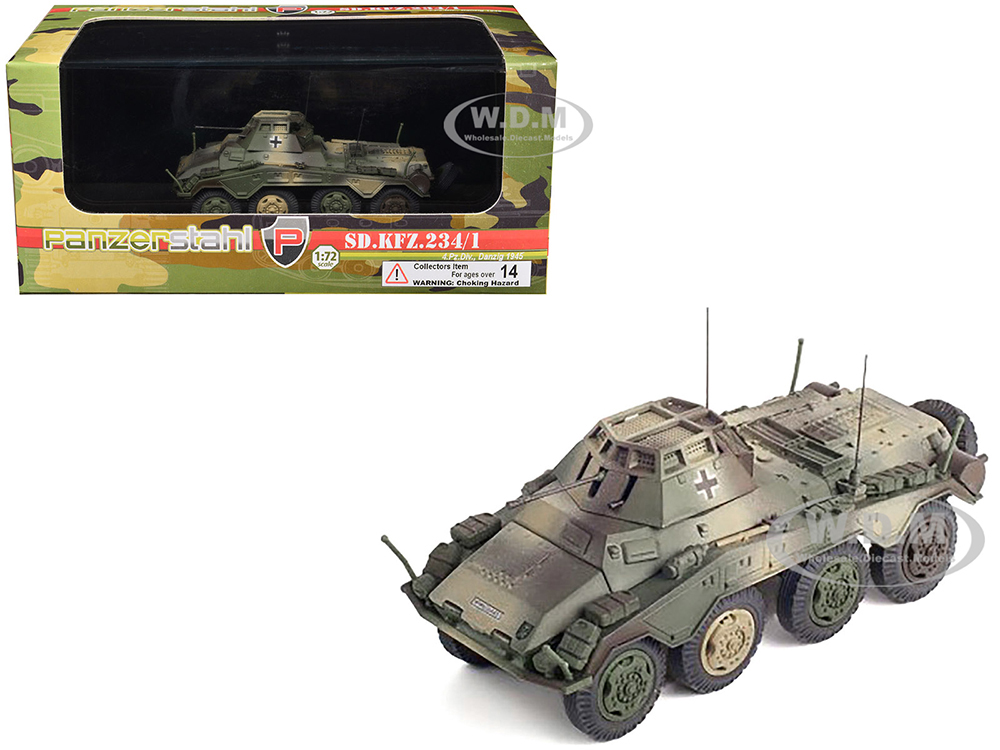 Sd.Kfz. 234/1 Armored Vehicle "4th Panzer Division Danzig" (1945) German Army 1/72 Diecast Model by Panzerstahl