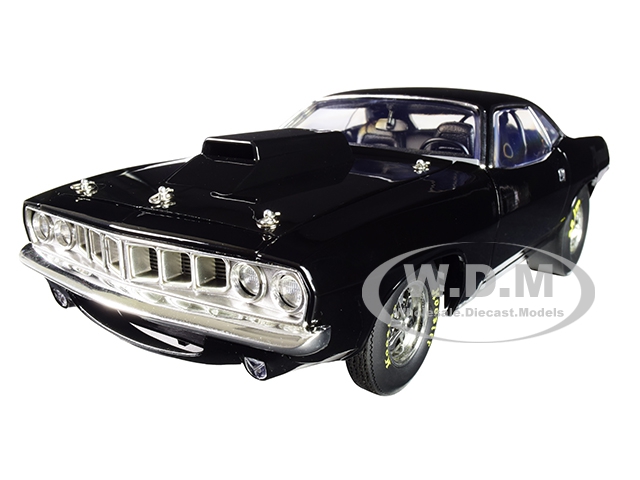 1971 Plymouth Drag Barracuda Gloss Black Limited Edition To 504 Pieces Worldwide 1/18 Diecast Model Car By Acme
