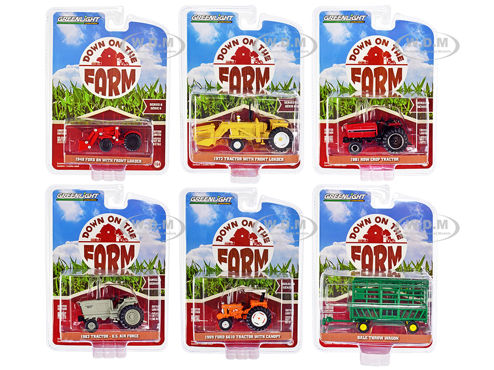 "Down on the Farm" Series Set of 6 pieces Release 6 1/64 Diecast Models by Greenlight