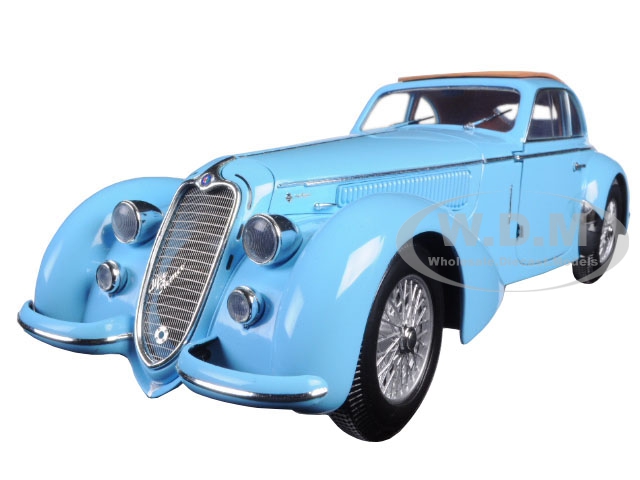 1938 Alfa Romeo Lungo 8C 2900 B Light Blue 1/18 Diecast Car Model by Minichamps