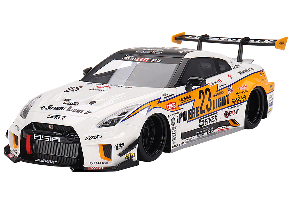 Nissan LB-Silhouette WORKS GT 35GT-RR Ver.2 RHD (Right Hand Drive) #23 Tetsuya Hibino LB Racing - Formula Drift (2022) 1/18 Model Car by Top Speed
