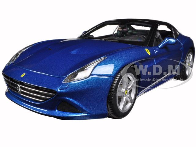 Image of Ferrari California T (closed top) Blue 1/18 Diecast Model Car by Bburago