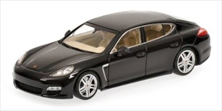 Image of 2011 Porsche Panamera Turbo Black Limited Edition 1 of 1008 Produced Worldwide 1/43 Diecast Model Car by Minichamps