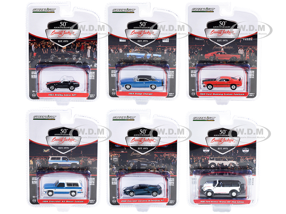 Barrett Jackson "Scottsdale Edition" Set of 6 Cars Series 11 1/64 Diecast Model Cars by Greenlight