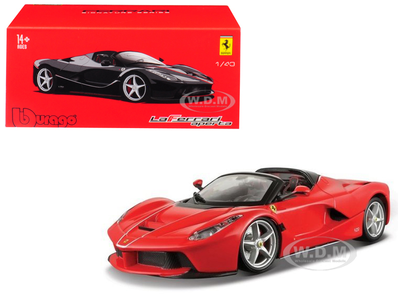 Image of Ferrari LaFerrari Aperta Red "Signature Series" 1/43 Diecast Model Car by Bburago