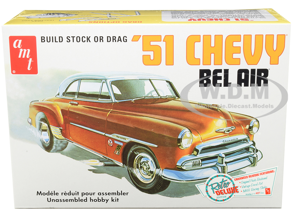 Skill 2 Model Kit 1951 Chevrolet Bel Air 2-in-1 Kit "Retro Deluxe Edition" 1/25 Scale Model by AMT
