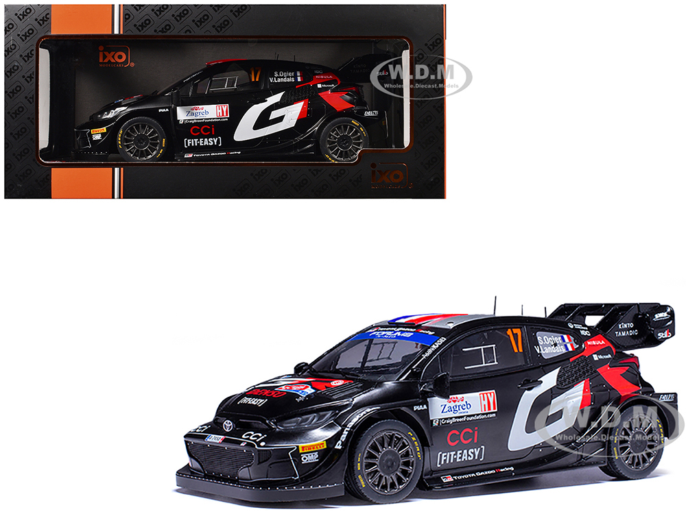Toyota GR Yaris Rally1 Hybrid #17 Sebastien Ogier - Vincent Landais Winner Rally Croatia (2024) 1/18 Diecast Model Car by IXO Models