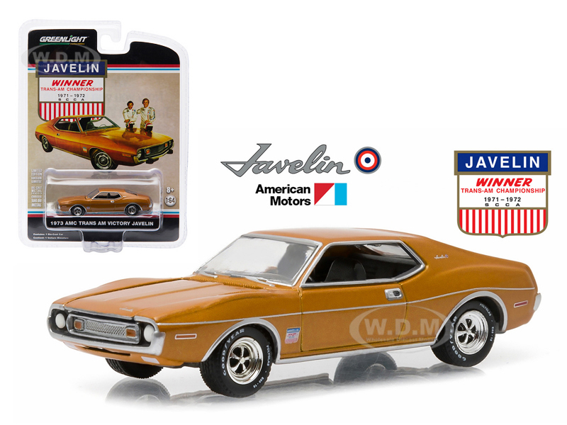1973 AMC Javelin Trans Am Victory Edition Hobby Exclusive in Blister Pack 1/64 Diecast Model Car by Greenlight