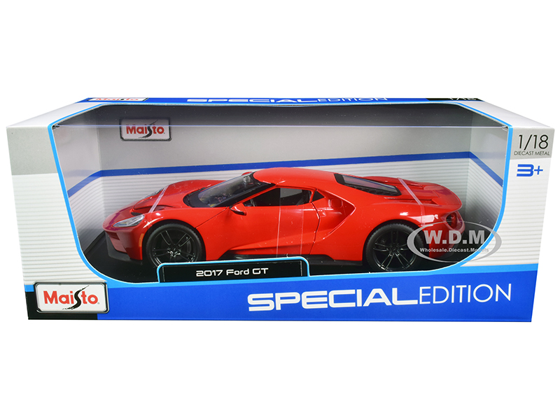 2017 Ford GT Red with Black Wheels Special Edition 1/18 Diecast Model Car by Maisto