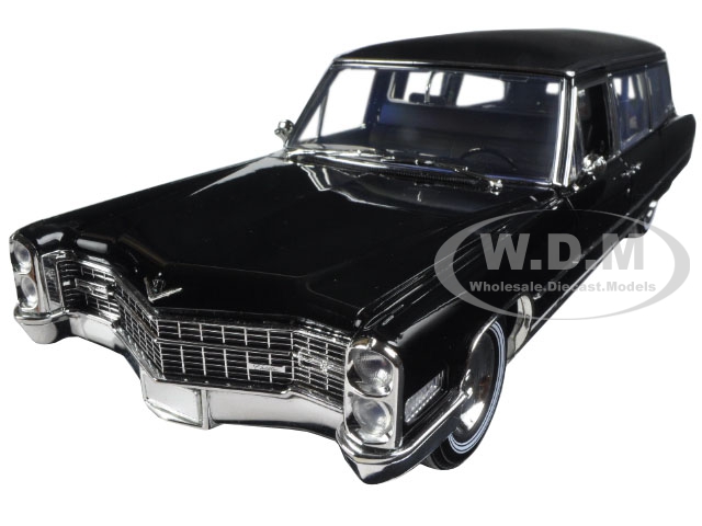 1966 Cadillac S&s Limousine Black Precision Collection Limited Edition 1/18 Diecast Model Car By Greenlight