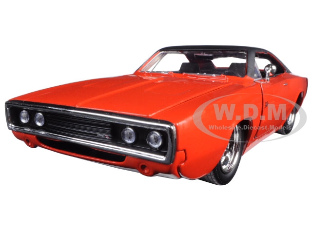 Image of 1970 Dodge Charger R/T Orange 1/24 Diecast Model Car by Jada