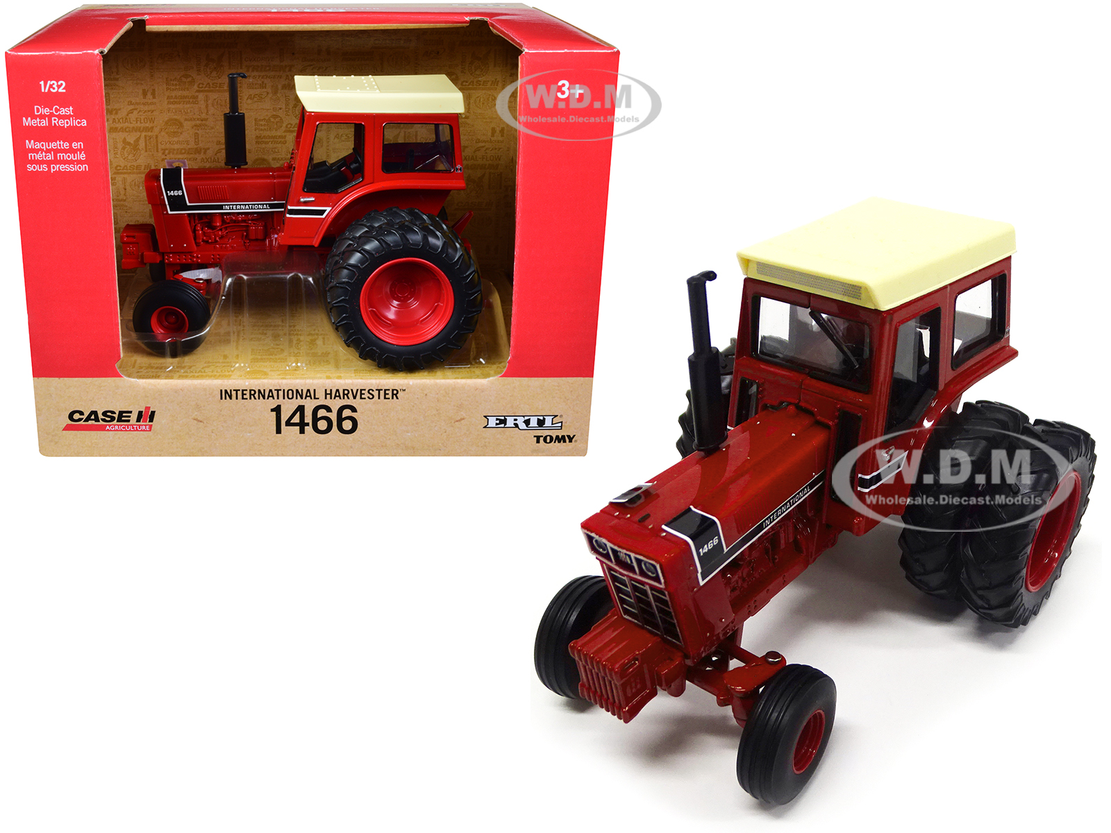 International Harvester 1466 Tractor Red Case IH Agriculture Series 1/32 Diecast Model by ERTL TOMY