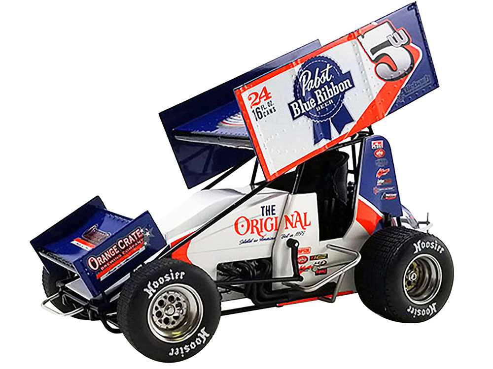 Winged Sprint Car 5W Lucas Wolfe "Pabst Blue Ribbon" Allebach Racing "World of Outlaws" (2022) 1/18 Diecast Model Car by ACME