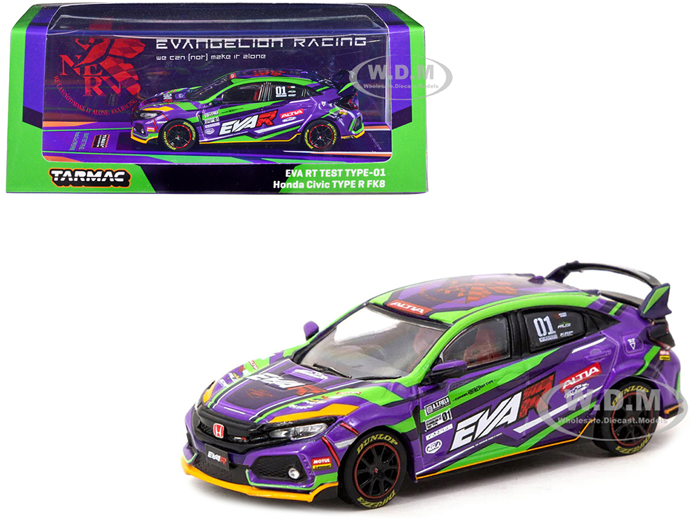 Honda Civic Type R FK8 RHD (Right Hand Drive) 01 "EVA RT TEST TYPE-01" "Hobby64" Series 1/64 Diecast Model Car by Tarmac Works