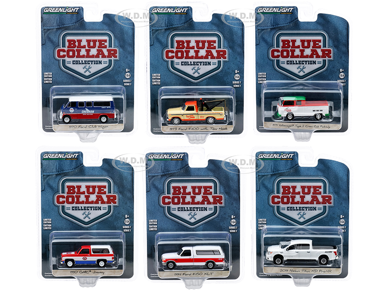 "Blue Collar Collection" Set of 6 pieces Series 7 1/64 Diecast Model Cars by Greenlight