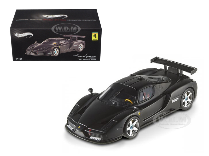 Ferrari Enzo 2003 Monza Test Car Matt Black Elite Edition 1/43 Diecast Car Model By Hotwheels