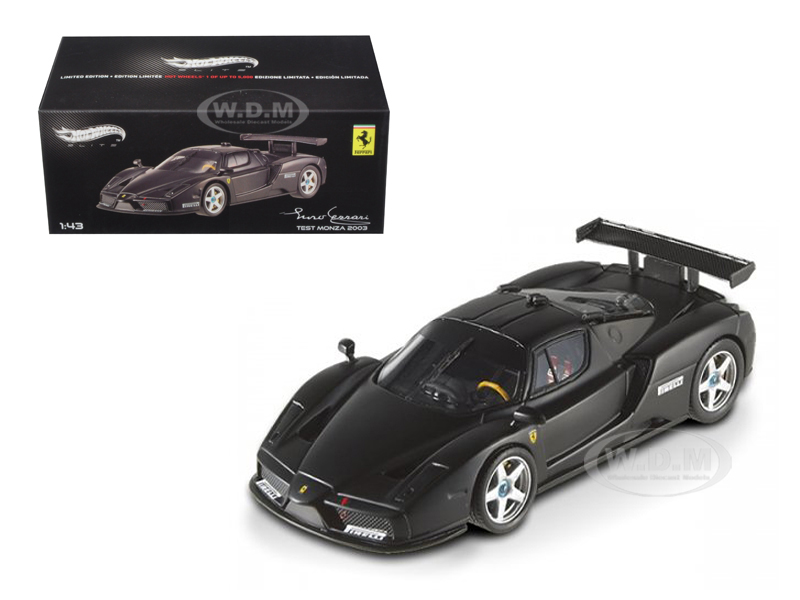 Image of Ferrari Enzo 2003 Monza Test Car Matt Black Elite Edition 1/43 Diecast Car Model by Hotwheels