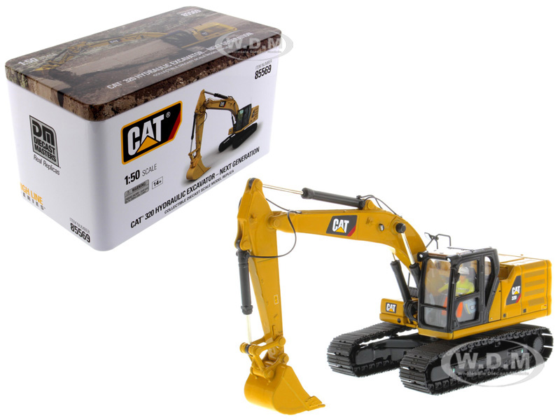 Cat Caterpillar 320 Hydraulic Excavator With Operator High Line Series 1/50 Diecast Model By Diecast Masters