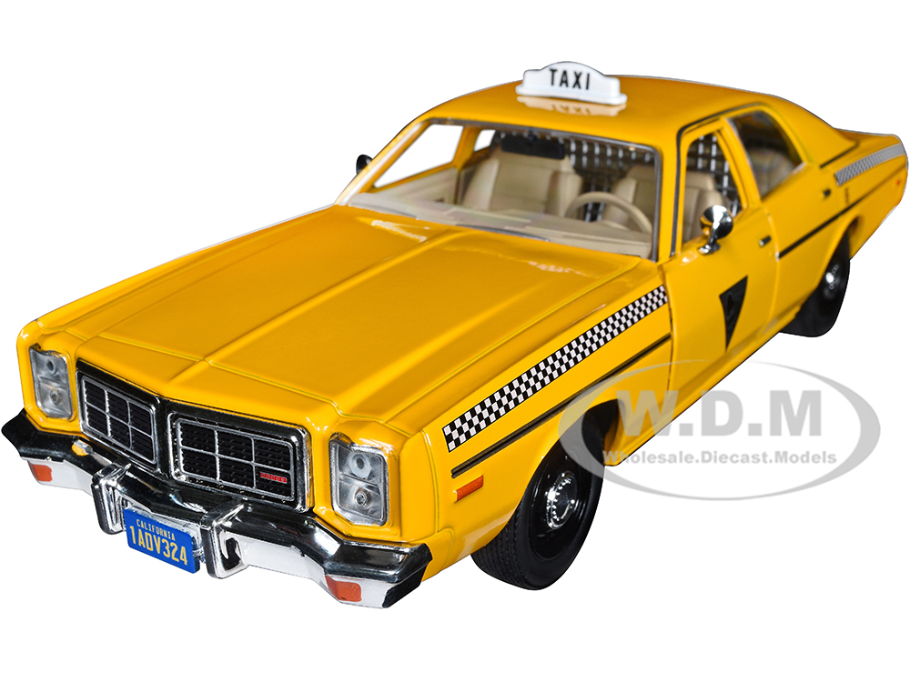 1978 Dodge Monaco Taxi "City Cab Co." Yellow "Rocky III" (1982) Movie 1/24 Diecast Model Car by Greenlight
