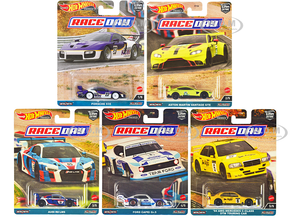 Race Day 5 Piece Set Car Culture Series Diecast Model Cars By Hot Wheels