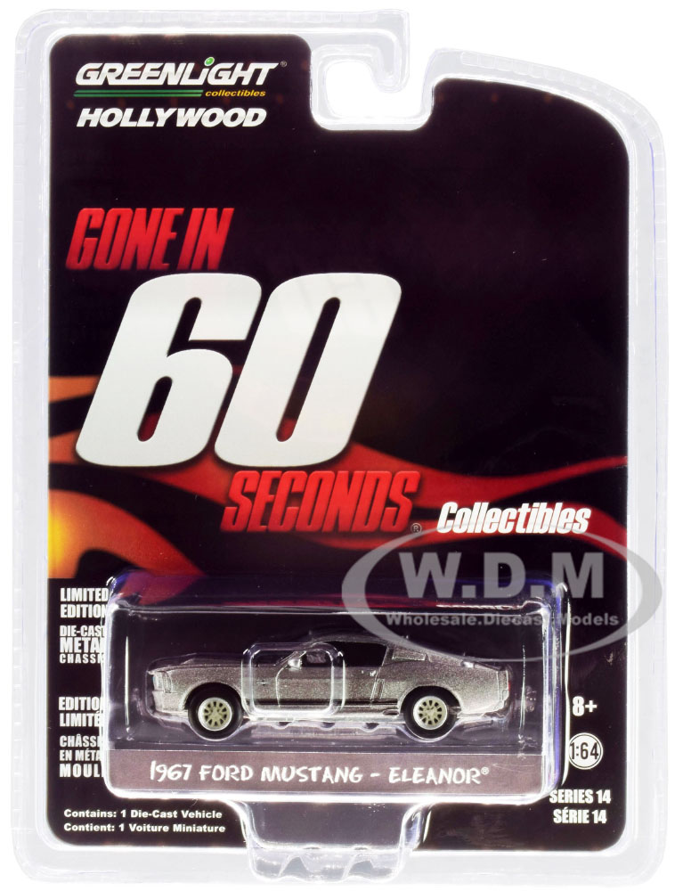 1967 Ford Mustang Custom Eleanor Gone in 60 Sixty Seconds (2000) Movie 1/64 Diecast Model Car by Greenlight