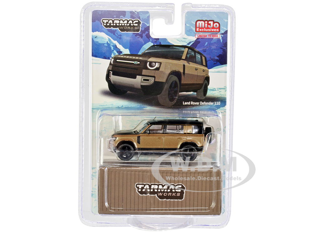 Land Rover Defender 110 Brown Metallic and Black Limited Edition to 3600 pieces Worldwide 1/64 Diecast Model Car by Tarmac Works