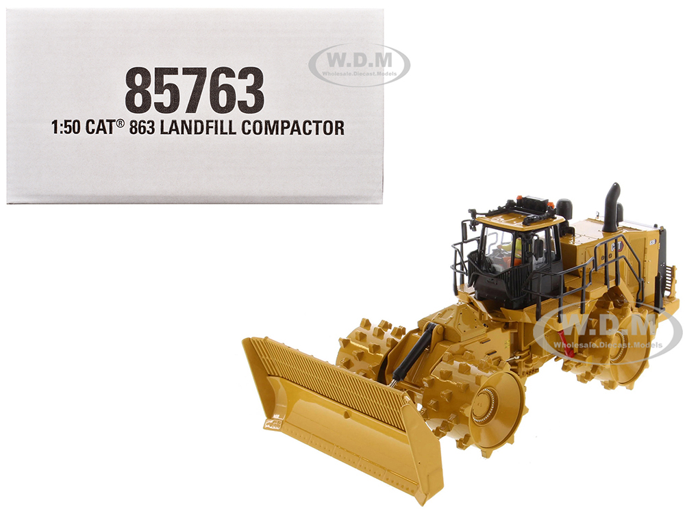 CAT Caterpillar 836 Landfill Compactor Yellow "High Line" Series 1/50 Diecast Model by Diecast Masters