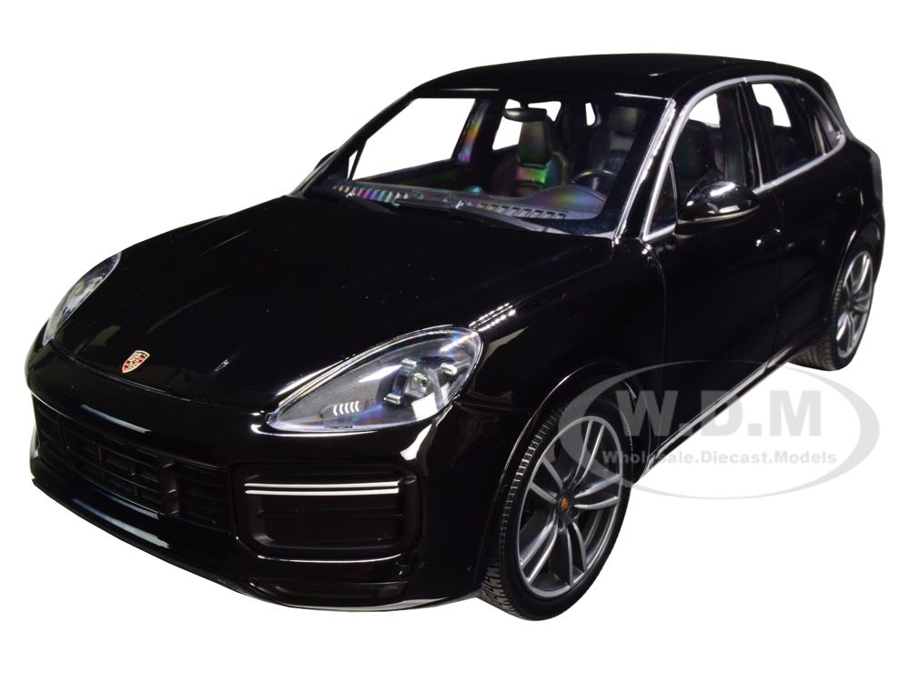 Image of 2017 Porsche Cayenne Turbo S Black Limited Edition to 504 pieces Worldwide 1/18 Diecast Model Car by Minichamps