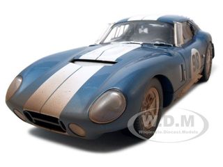 1965 Shelby Cobra Daytona 98 Blue with White Stripes After Race (Dirty Version) 1/18 Diecast Model Car by Shelby Collectibles