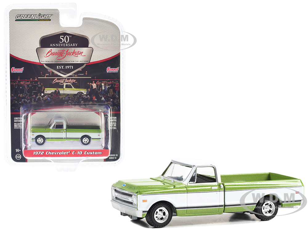 1972 Chevrolet C-10 Custom Pickup Truck Green Metallic and White (Lot 798) Barrett Jackson 