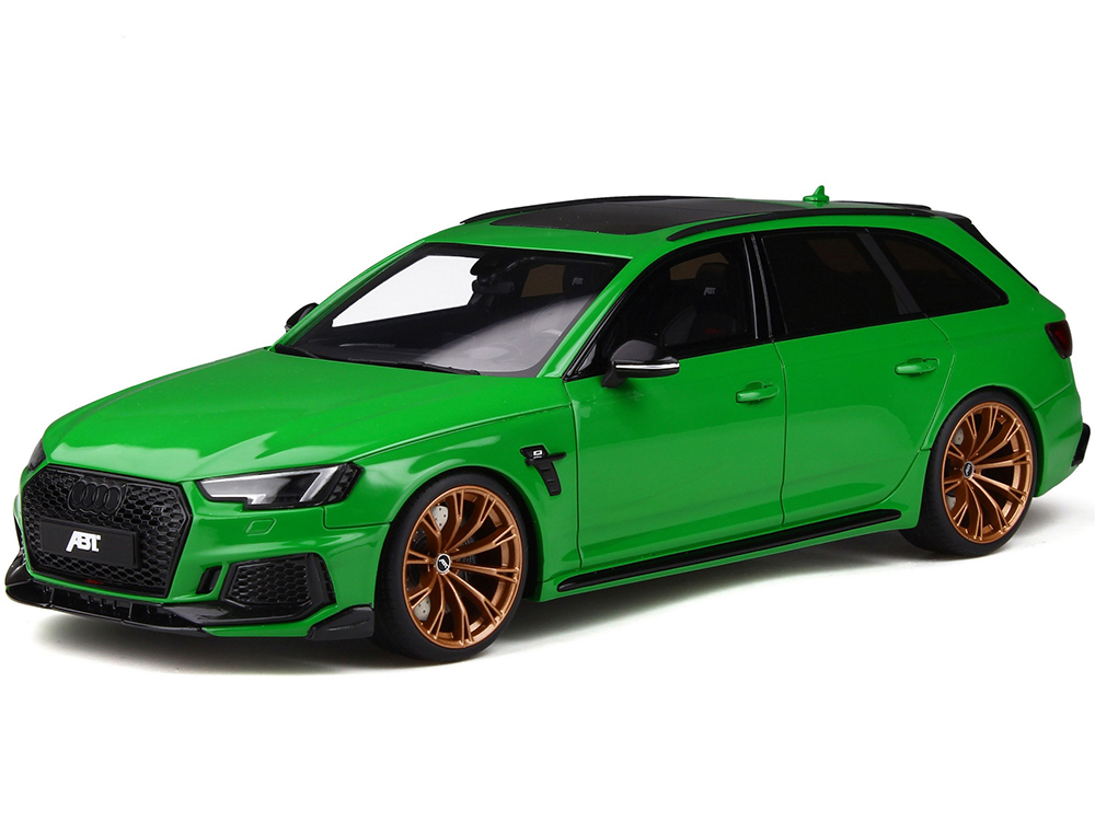 Audi Abt Rs4 Viper Green With Copper Wheels 1/18 Model Car By Gt Spirit