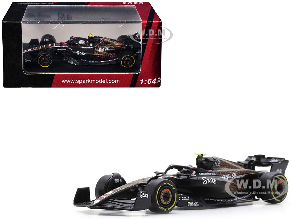Alfa Romeo C43 #24 Zhou Guanyu Team Stake Formula One F1 Las Vegas GP (2023) 1/64 Diecast Model Car by Sparky