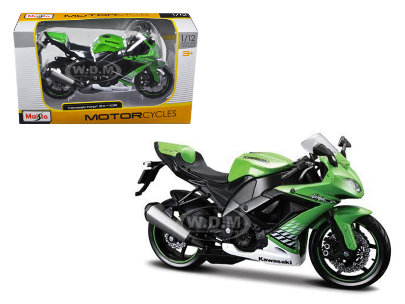 2010 Kawasaki Ninja Zx-10r Green Bike 1/12 Motorcycle Model By Maisto