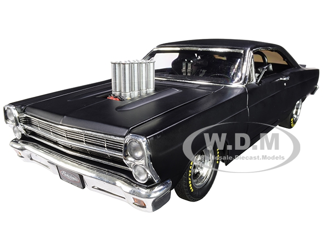 1966 Ford Fairlane Bootleg "pork Chops" Satin Black Limited Edition To 630 Pieces Worldwide 1/18 Diecast Model Car By Gmp