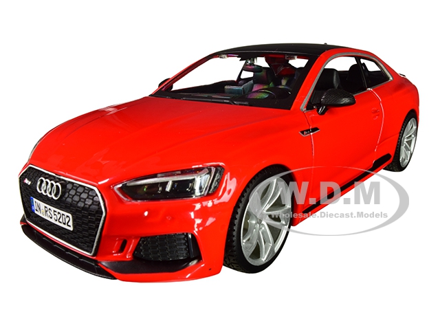 Audi Rs 5 Coupe Red With Black Top 1/24 Diecast Model Car By Bburago
