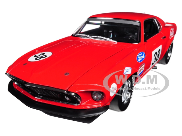 Image of 1969 Ford Mustang Boss 302 Trans Am 38 Allan Moffat "Coca-Cola" with the Certificate of Authenticity Personally Signed by Allan Moffat "DDA Collectib