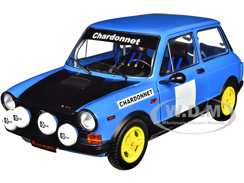1980 Autobianchi A112 Abarth Blue "Chardonnet" Rally Car 1/18 Diecast Model Car by Solido