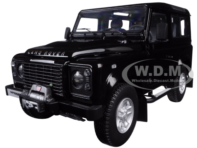 Image of 1984 Land Rover Defender 90 Black 1/18 Diecast Model Car by Kyosho