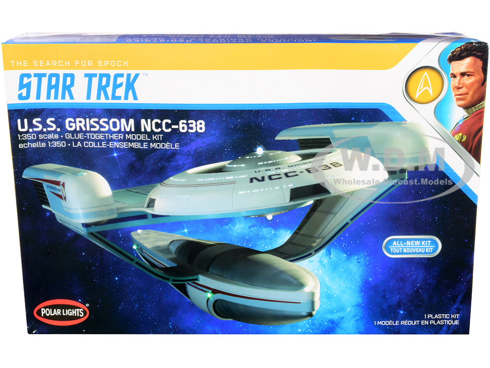 Skill 2 Model Kit U.S.S. Grissom NCC-638 Starship "Star Trek III The Search for Spock" (1984) Movie 1/350 Scale Model by Polar Lights