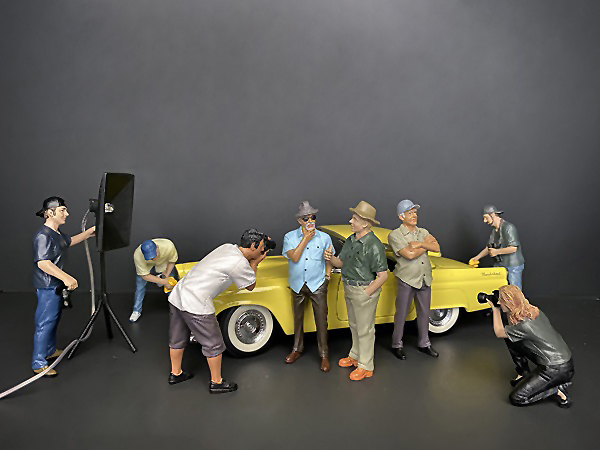 Image of "Weekend Car Show" 8 piece Figurine Set for 1/24 Scale Models by American Diorama