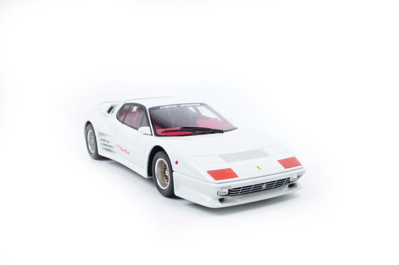 Ferrari 512 Bbi Koenig Special Turbo White Limited Edition To 300 Pieces Worldwide 1/18 Model Car By Gt Spirit For Kyosho