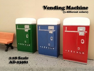 1 Piece Vending Machine Accessory Diorama Blue For 118 Scale Models By American Diorama