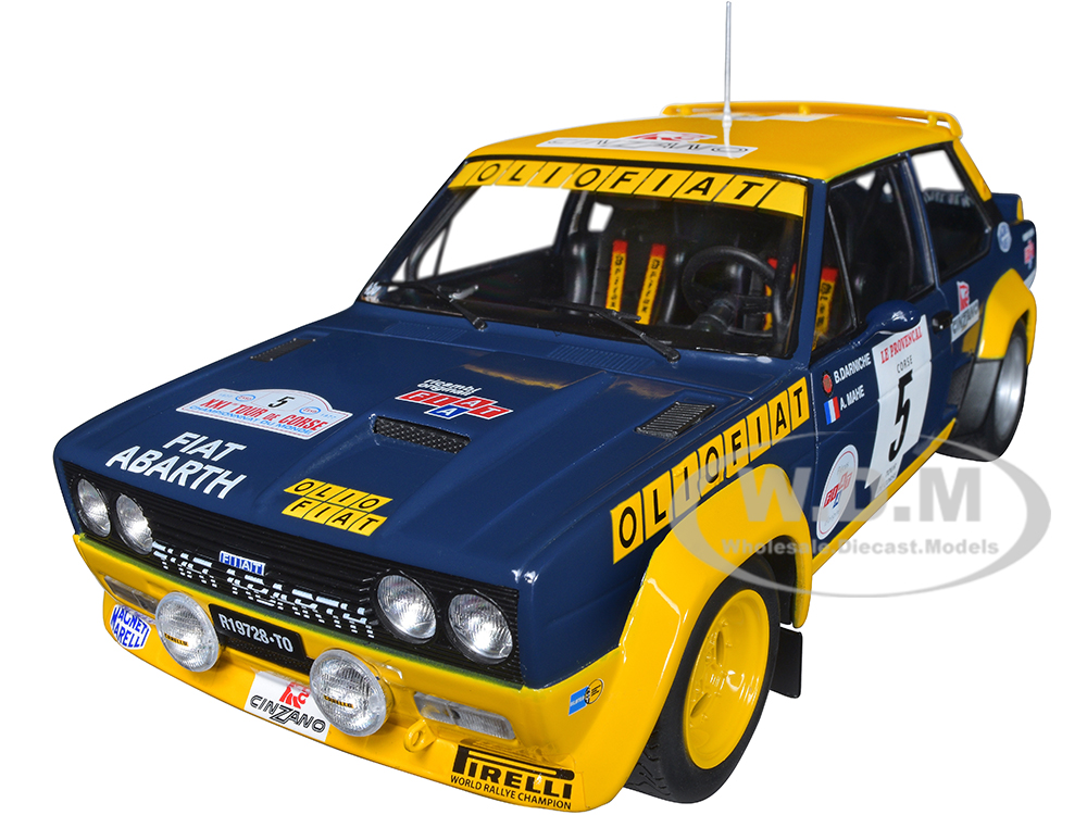 Fiat 131 Abarth #5 Bernard Darniche - Alain Mahe Winner Tour De Corse (1977) 1/18 Diecast Model Car by Solido