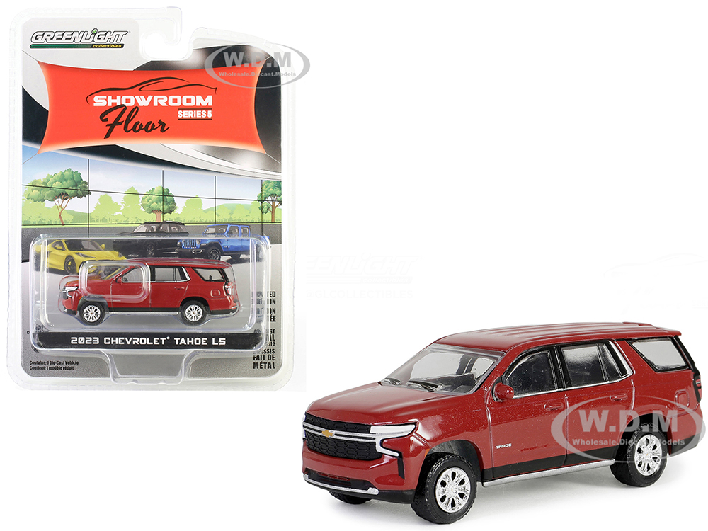 2023 Chevrolet Tahoe LS Radiant Red Metallic Showroom Floor Series 5 1/64 Diecast Model Car by Greenlight