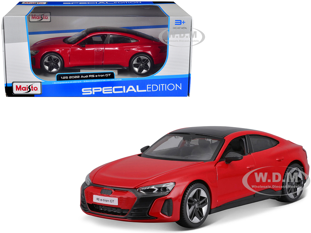 2022 Audi RS e-Tron GT Red with Black Top and Sunroof "Special Edition" Series 1/25 Diecast Model Car by Maisto
