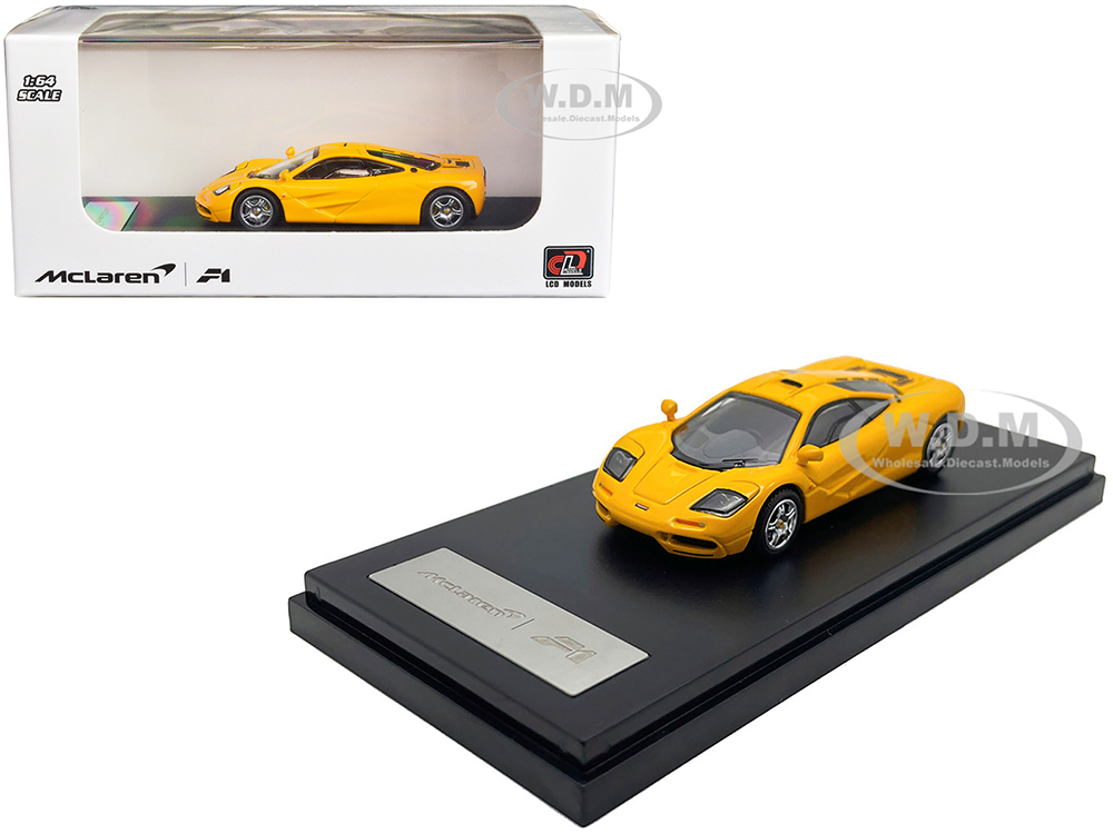 McLaren F1 Yellow 1/64 Diecast Model Car by LCD Models