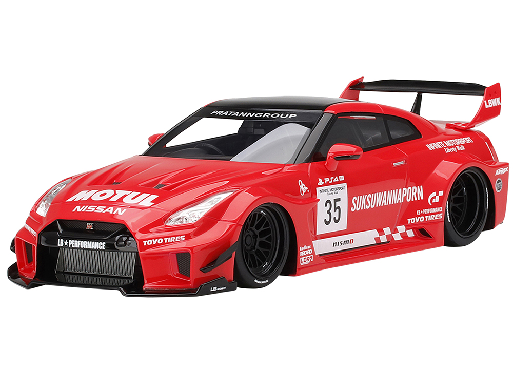 Nissan 35GT-RR Ver. 1 LB-Silhouette WORKS GT RHD (Right Hand Drive) #35 Infinite Motorsport 1/18 Model Car by Top Speed