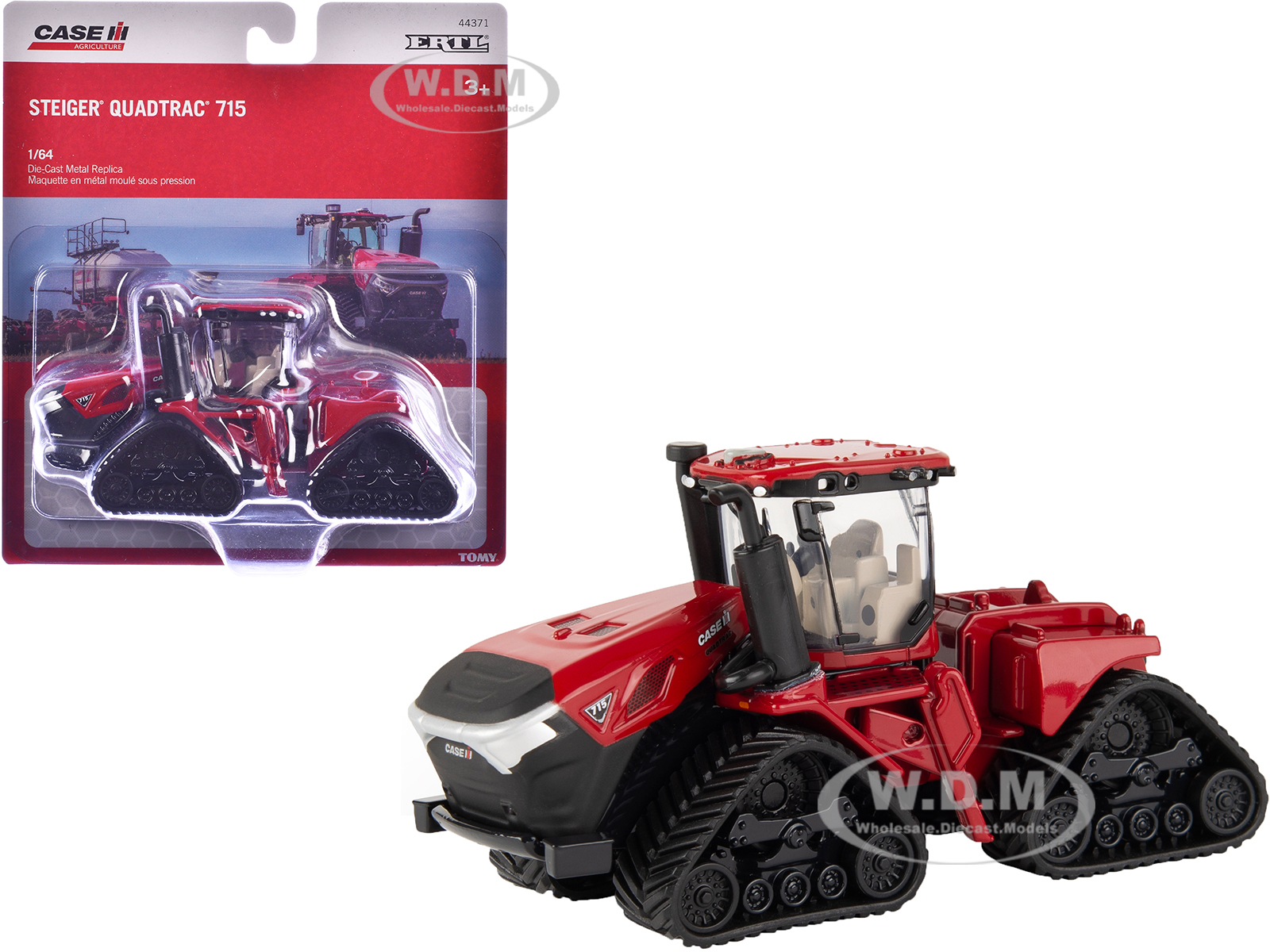 Case IH Steiger Quadtrac 715 Tractor Red "Case IH Agriculture" Series 1/64 Diecast Model by ERTL TOMY
