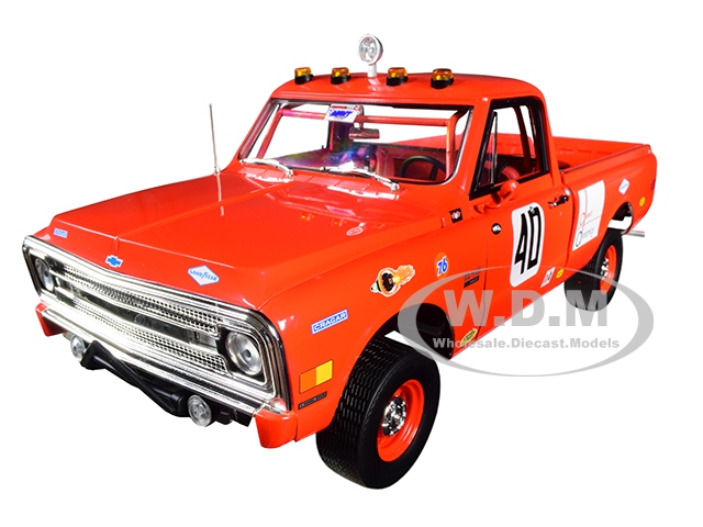 1969 Chevrolet C10 Baja 1000 40 Pickup Truck Red "mecum Auctions" 1/18 Diecast Model Car By Highway 61
