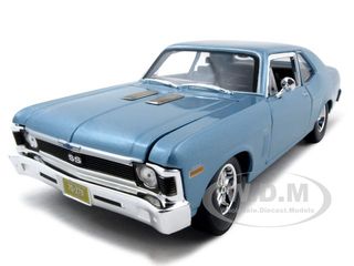 1970 Chevrolet Nova SS Coupe Blue Metallic 1/18  Diecast Model Car by Maisto